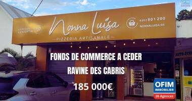 À vendre – fonds de commerce nonna luisa : pizzeria, pâtes, sandwich, salades, desserts à emporter ou sur place - ravines des cabris - saint-pierre