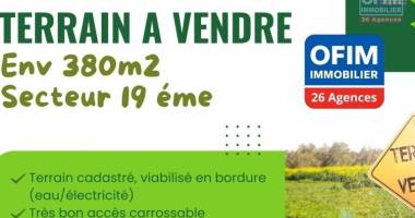 terrain viabilisé constructible r+1 de 376 m² a vendre à 106 600€  - tampon 19ème