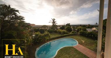 la plaine saint-paul  - villa f6 de 182 m² avec piscine et vue mer - terrain de 1 167 m² -